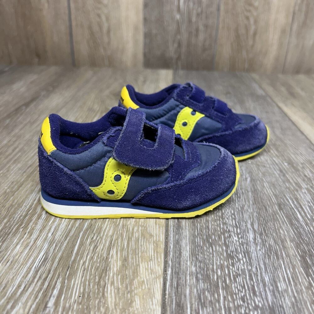 Saucony Jazz Low Pro SL264801 Blue Yellow Youth Infant US Size 5.5 Sneaker Shoes